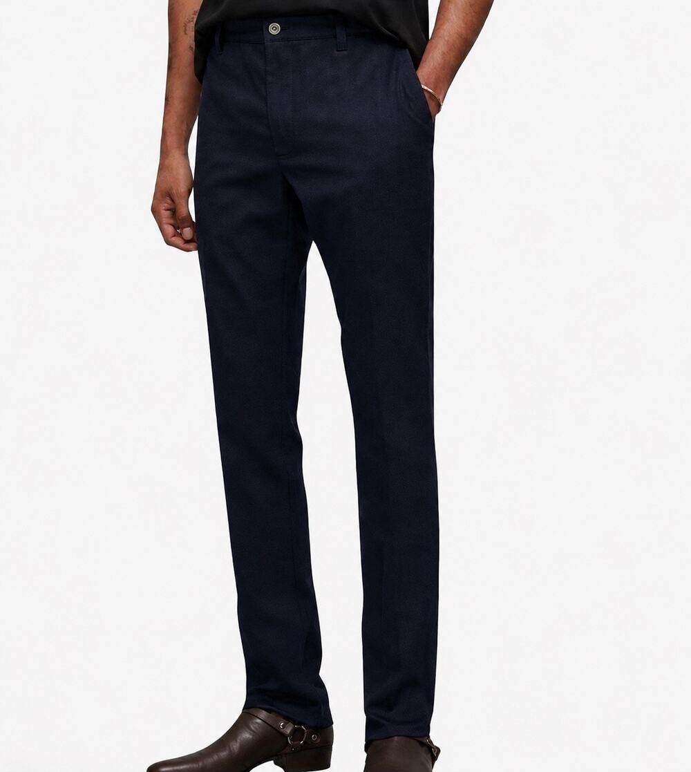 John Varvatos Wool / Cotton Blend Straight Leg Pants in Nay Blue Size 30